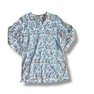 Roberta Roller Rabbit Top Women's Size Medium Multicolor Floral Tunic Boho